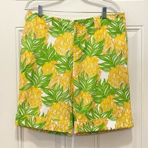 Lilly Pulitzer Palm Beach Fit Pineapple Bermuda Shorts Size 10